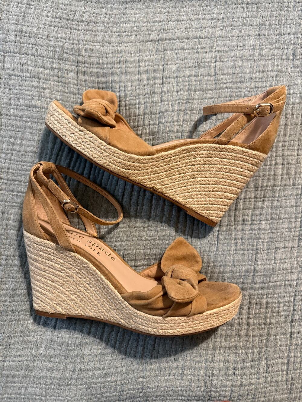 Kate Spade New York Tianna Platform Wedges Size 11 Jute Leather